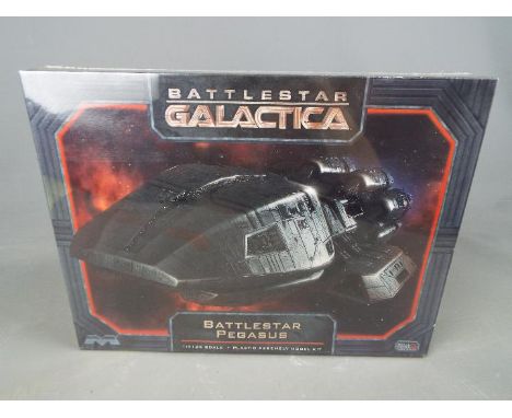 Battlestar Galactica - a 1:4105 scale plastic assembly model kit of Battlestar Pegasus by Moebius Models, in factory sealed p