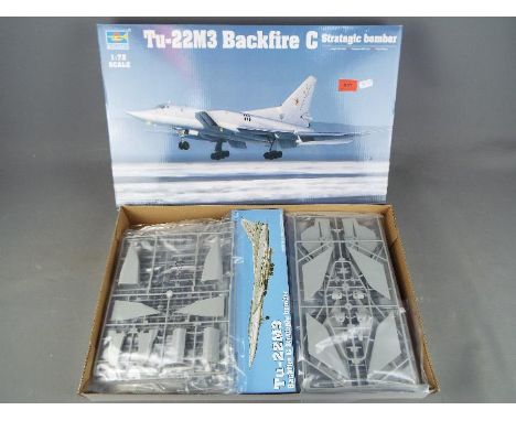 Trumpeter -  a Tu-22M3 Backfire C Strategic Bomber model kit by Trumpeter, model No. 01656, 1:72 scale, contents in sealed ba