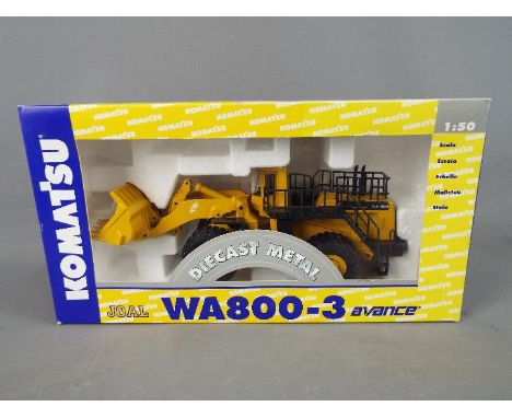 Joal - A boxed 1:50 scale diecast Komatsu WA800-3 Wheel Loader by Joal. The model appears to be in Mint condition presented w