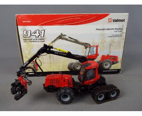 Sword Models - A boxed diecast 1:50 scale Valmet 941 Harvester with Valmet 370.2 Harvesting Head. The model appears to be in 