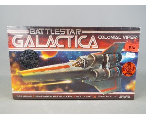 Battlestar Galactica - a 1:32 scale all plastic assembly kit of Battlestar Galactica Colonial Viper by Moebius Models, 35th A