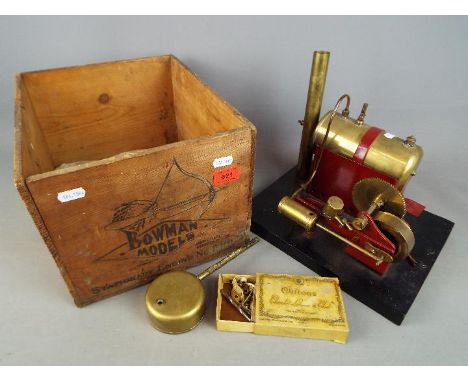 Bowman Models - A boxed Bowman Models E101 Stationary Engine. This stationary steam model made between 1928-31 is mounted on 