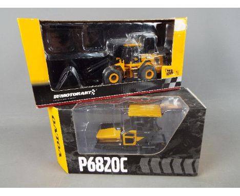 Motorart - Two boxed diecast construction vehicles in 1:50 scale by Motorart. Lot consists of Motorart #13366 JCB 456 Wheel L