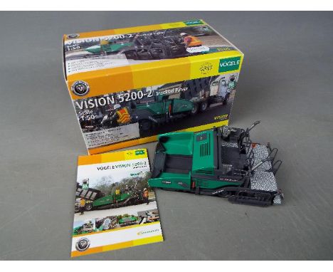 NZG - A boxed diecast 1:50 scale NZG #742 Vogele Vision 5200-2 Tracked Paver. The model in green appears to be in Mint condit