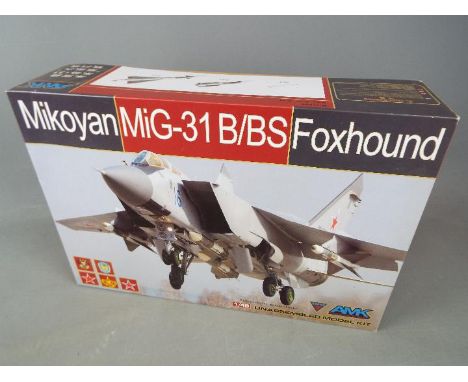 Model kits - an all plastic model kit by Avant Garde Models of a Mikoyan Mig - 31BS Foxhound '23 Red Kazakhstan Airforce 2012