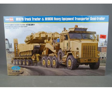 Hobby Boss - an M1070 Truck Tractor &amp; M1000 Heavy Equipment Transporter Semi-trailer by Hobby Boss, 1:35 scale, model No.