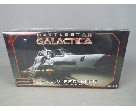 Battlestar Galactica - a Colonial Viper MkII  Battlestar Galactica 1:32 scale all plastic assembly model kit by Moebius Model