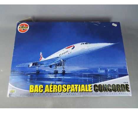 Airfix - a plastic model kit of a BAC Aerospatiale Concorde model No. A09005, 1:72 scale in original factory sealed transpare