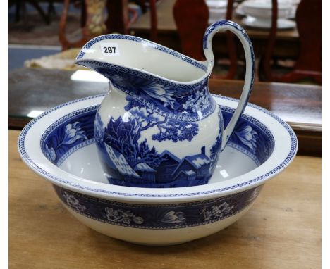 A Wedgwood 'Fallow Deer' jug and basin