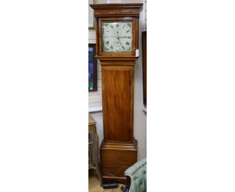 Davey of Lewes. An early 19th century thirty hour mahogany longcase clock H.203cm