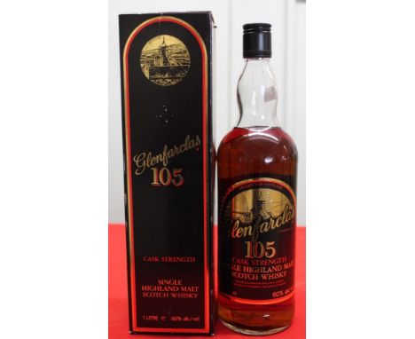 Glenfarclas 105 Cask Strength Single Highland Malt Scotch Whisky, 1 litre (boxed)