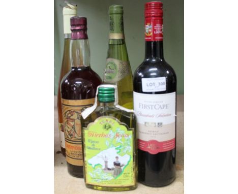 Commandaria Full Bodied wine, made in Cyrus, 1 bottle Lamberhurst English table wine, 1 bottle  Hierbas Seca, liqueur, 1 bott