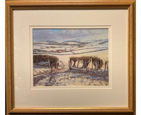 Lionel Aggett (bn. 1938),Winter Light,signed, pastel, 24cm x 31.5cm. 