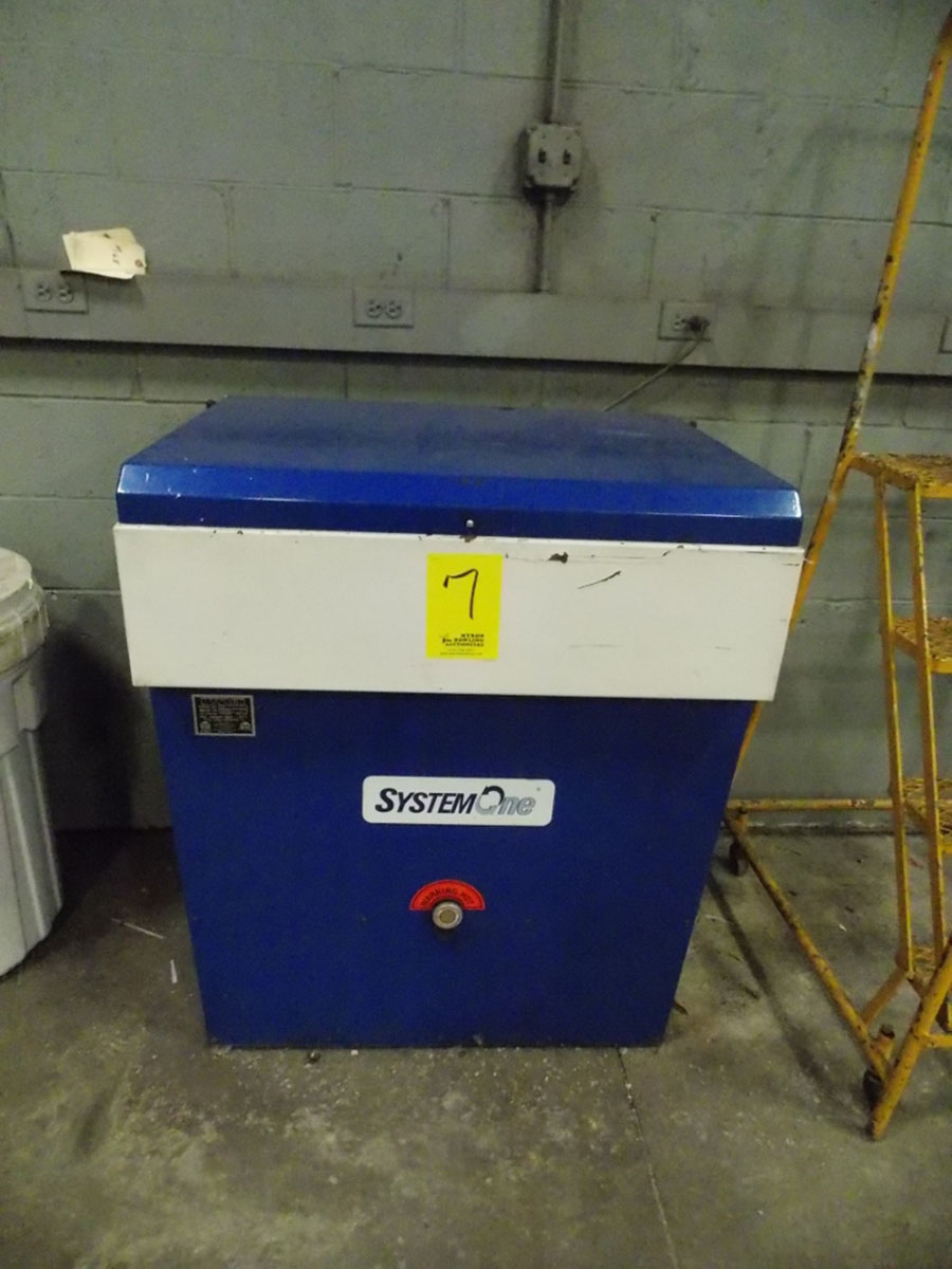 SYSTEM ONE PARTS WASHER, MODEL 500, S/N 5007972