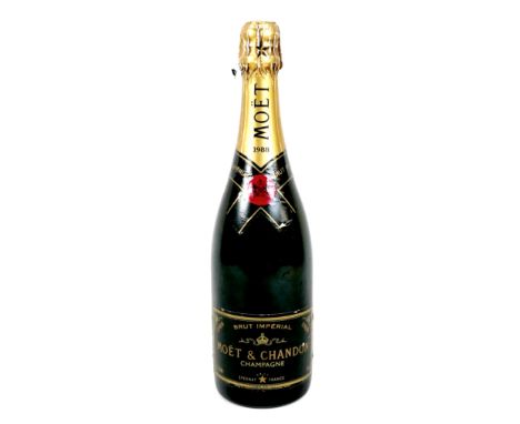 Vintage Champagne: a bottle of Moet &amp; Chandon champagne, Brut Imperial 1988. 