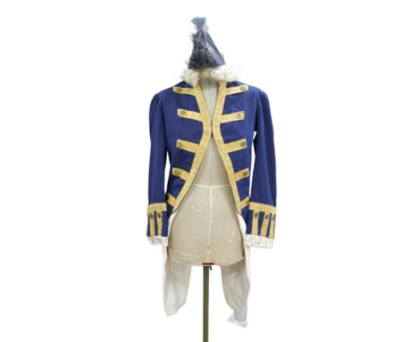 An early 20th Century Court uniform to Major General Sir Elliot Wood KCB the uniform consists of a blue coatee decorated with