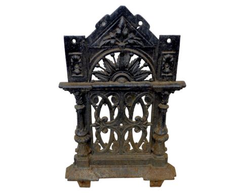 A Victorian cast iron fire panel, 55 by 87.5cm high.