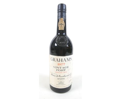 A 75cl bottle of Grahams 1977 Vintage Port,bottled 1979. 