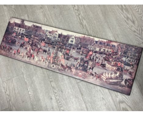 Rectangular shaped print on board - 110x33cm 