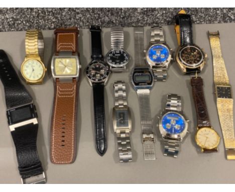 Total of 12 miscellaneous wristwatches (some digital) 