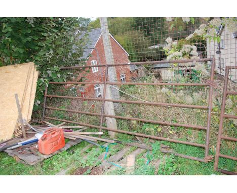 A 10' galvanised field gate tubular.