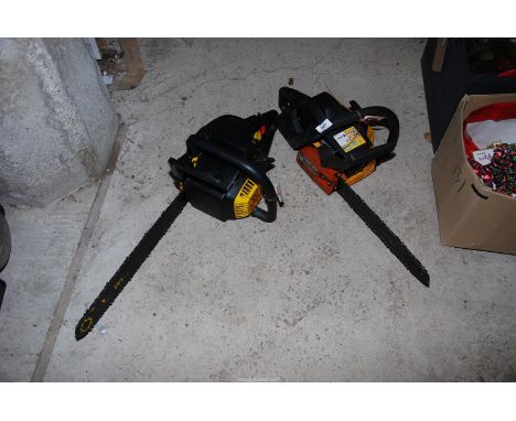 McCulloch Mac 436 chain saw, plus a McCulloch MacCat 839 chainsaw - engine turns.