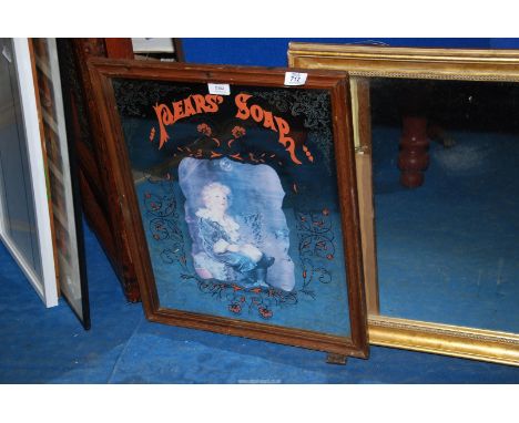 A Pear's soap mirrored back print.