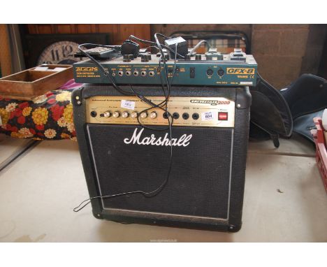 A 'Marshall' speaker valve state 2000 etc.,