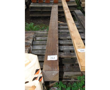 A tanalised gate post - 6" x 6" x 93" long.