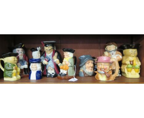 A Royal Doulton character jug - Rip Van Winkle D6463,  a Royal Doulton 'Happy John' Toby jug, another character jug and seven