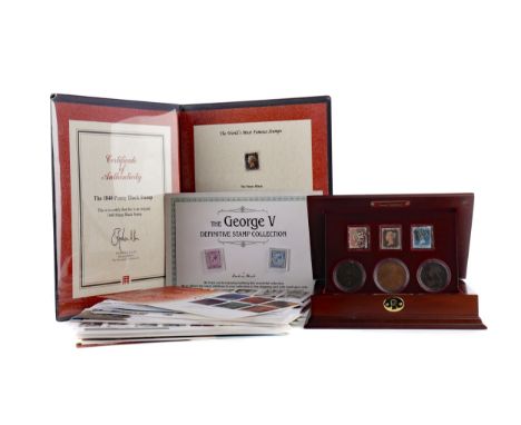 THE WESTMINSTER COLLECTION PENNY BLACK PRESENTATION FOLDER, along with a Penny Black, Penny Red and Two Penny Blue presentati
