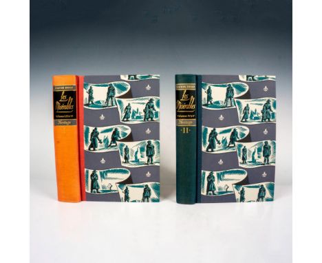 New York: The Heritage Press, 1938. A set of 2 books, first English edition hardcovers of Victor Hugo's Les Miserables with&n