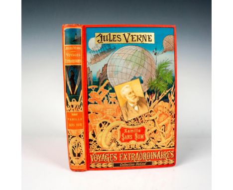 Outstanding volume from Hetzel's French edition Au Portrait Colle, Voyages Extraordinaires by writer Jules Verne published be