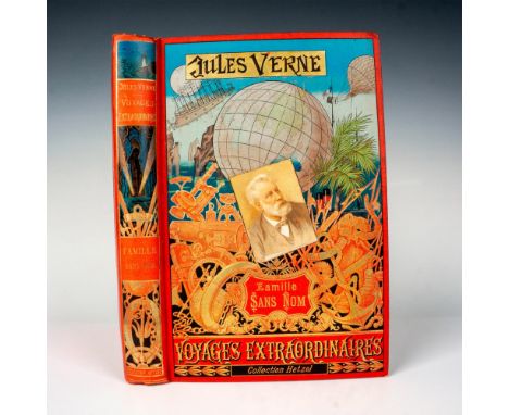 Excellent volume from Hetzel's French edition Au Portrait Colle Voyages Extraordinaires by writer Jules Verne published betwe