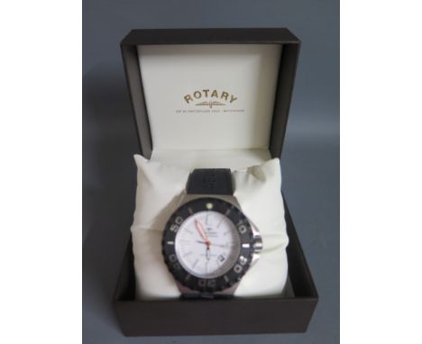 A Gentleman's Rotary Aquaspeed wristwatch, having white dial with applied makers and date aperture between 4 and 5 o'clock, w