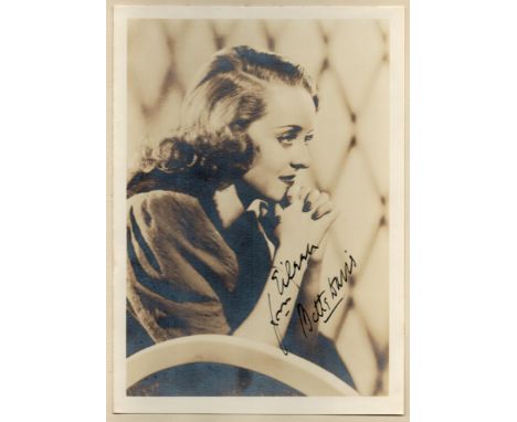 Bette Davis signed 7x5inch vintage photo. Good condition. All autographs come with a Certificate of Authenticity. We combine 