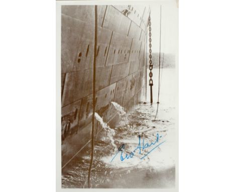 Eva Hart signed 6x4inch black and white postcard. Good condition. All autographs come with a Certificate of Authenticity. We 