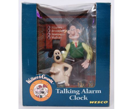 An original 1989 Wesco Wallace &amp; Gromit talking alarm clock. Within original box.&nbsp;