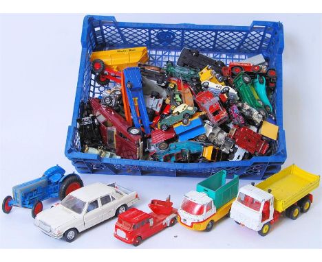 DIECAST: A collection of assorted loose vintage diecast to include Polistil, Matchbox, Lledo, Dinky, Corgi Qualitoys etc.

PO