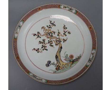 A Chinese Kangxi period famille verte dish diameter 37cm