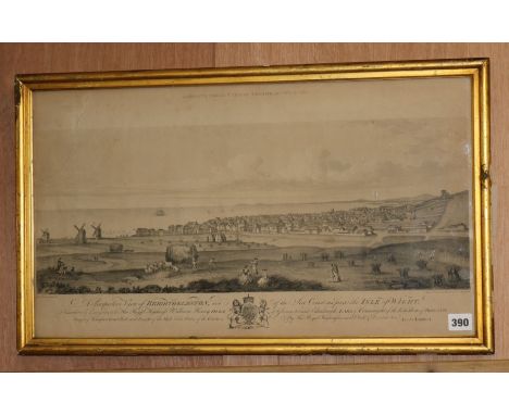 Wallis after Lambert, lithograph, Perspective View of Brighthelmston, 34 x 61cm