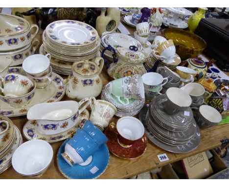 AN EXTENSIVE BONE CHINA DINNER SERVICE, RETRO PALISSY KONTIKI TEA WARES ETC. 