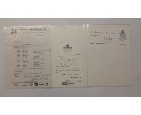 CRICKET, signed correspondence, inc. note cards, letters, faxes; Bernard Constable, David Gower, Mike Brearley OBE, Micky Ste