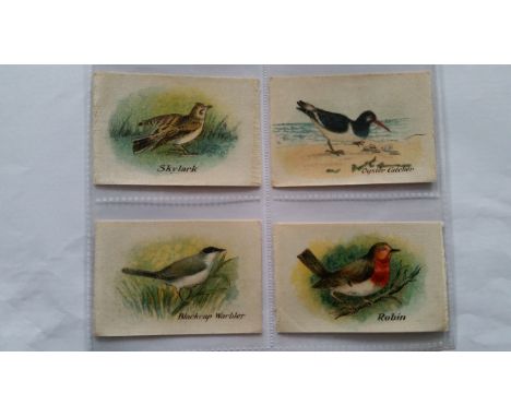 AFRICAN TOBACCO, silks, Types Of British Birds, complete, A series, light staining, G to VG, 25