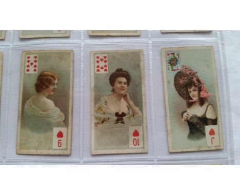 B. A. T., Beauties, complete, Playing card in-set, Tobacco Leaf back, with additional card no in-set, FR to G, 53
