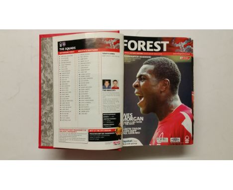 FOOTBALL, Nottingham Forest programmes, 2004/05, home &amp; away, inc. Brighton, Watford, Fulham, Reading, Derby County, Tott