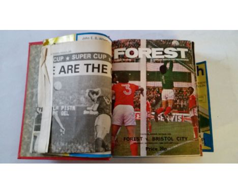 FOOTBALL, Nottingham Forest programmes, 1980, home &amp; away, inc. European Cup Final 1980 v Hamburg (Spanish language), Foo