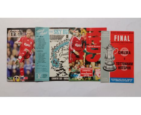 FOOTBALL, programme selection, inc. Chelsea v Tottenham Hotspur FA Challenge Cup Final 1967; many Liverpool programmes, v Bri