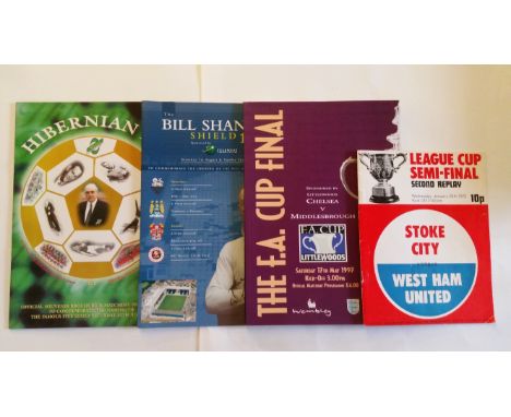 FOOTBALL, programme selection, inc. FA Cup Final 1997 Chelsea v Middlesbrough, Bradford City v England XI 1986 souvenir progr