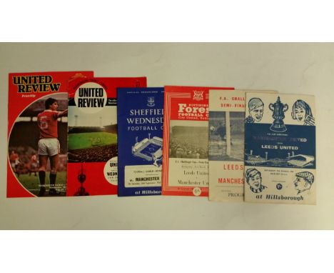 FOOTBALL, Manchester United programme selection, home &amp; away, inc. FA Cup semi-final 1965 v Leeds United (original game &